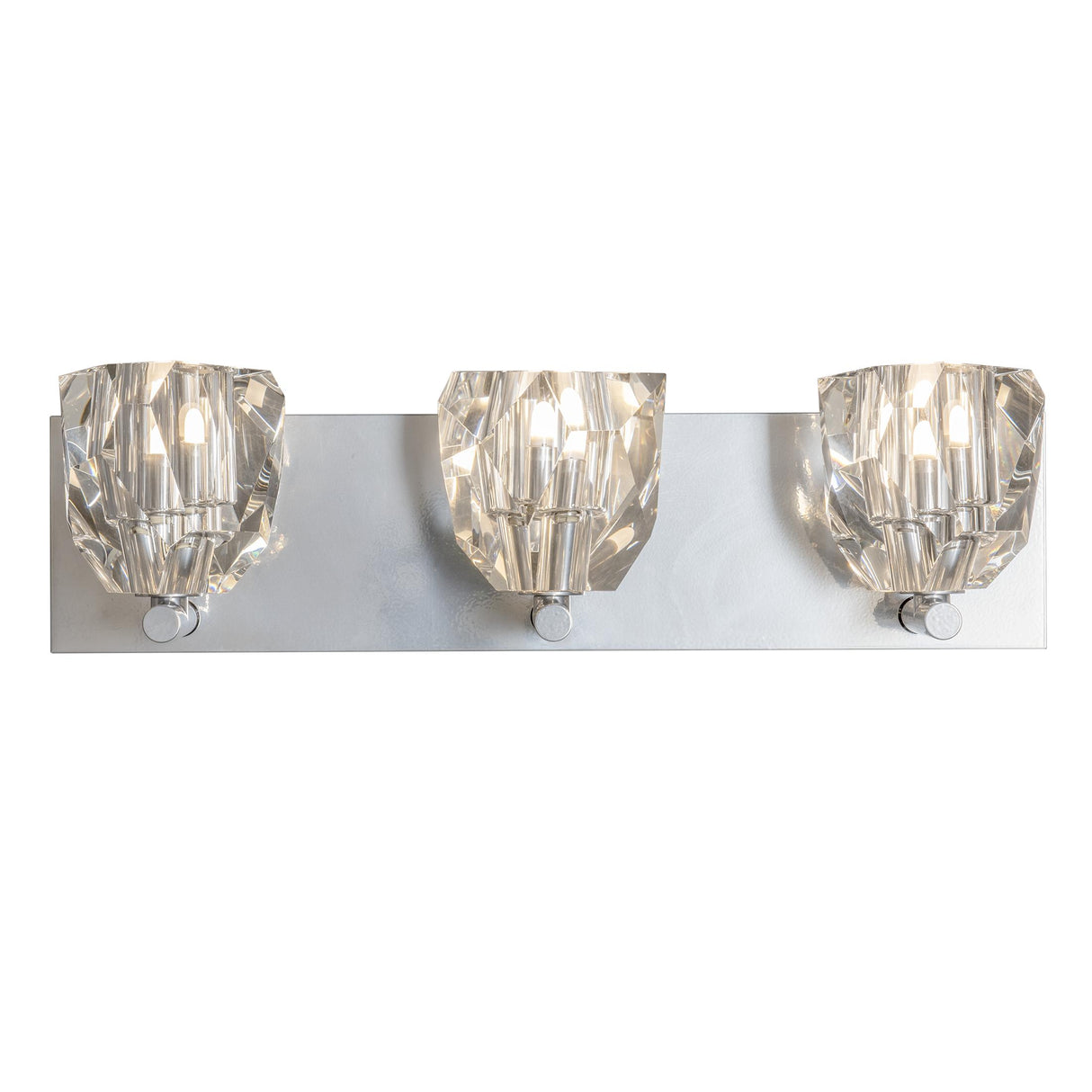 Hubbardton Forge 2022 Sterling Crystal Gatsby 3-Light Bath Sconce