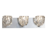 Hubbardton Forge 2022 Sterling Crystal Gatsby 3-Light Bath Sconce