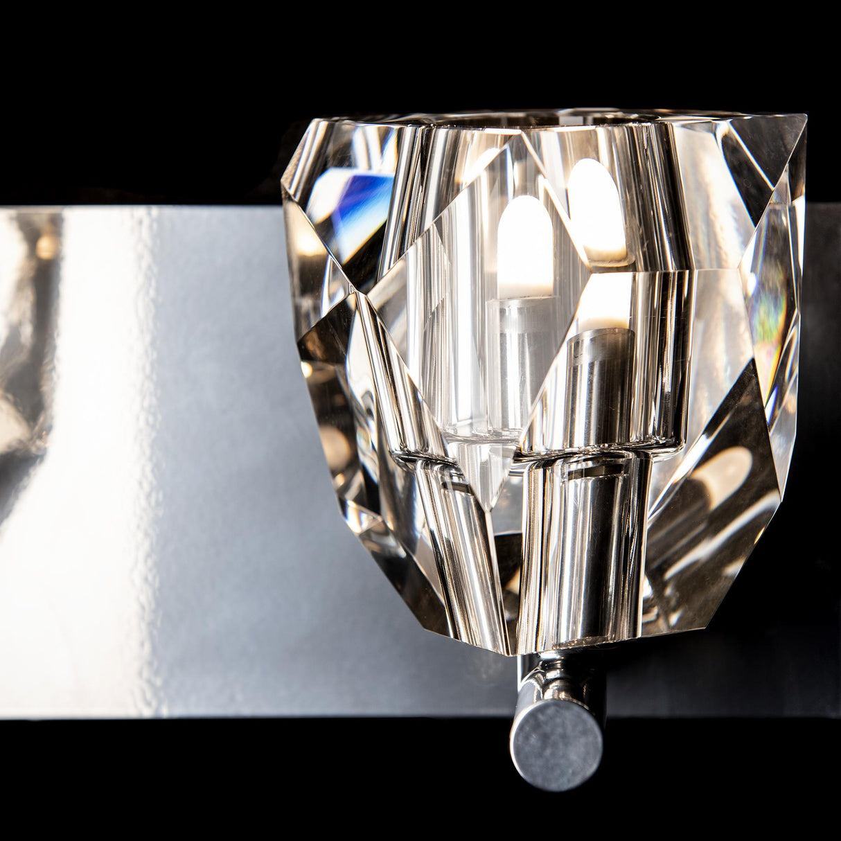 Hubbardton Forge 2022 Sterling Crystal Gatsby 3-Light Bath Sconce