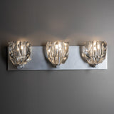 Hubbardton Forge 2022 Sterling Crystal Gatsby 3-Light Bath Sconce