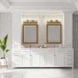 Hubbardton Forge 2022 Modern Brass Crystal Gatsby 3-Light Bath Sconce