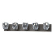 Hubbardton Forge 2022 Oil Rubbed Bronze Crystal Gatsby 5-Light Bath Sconce