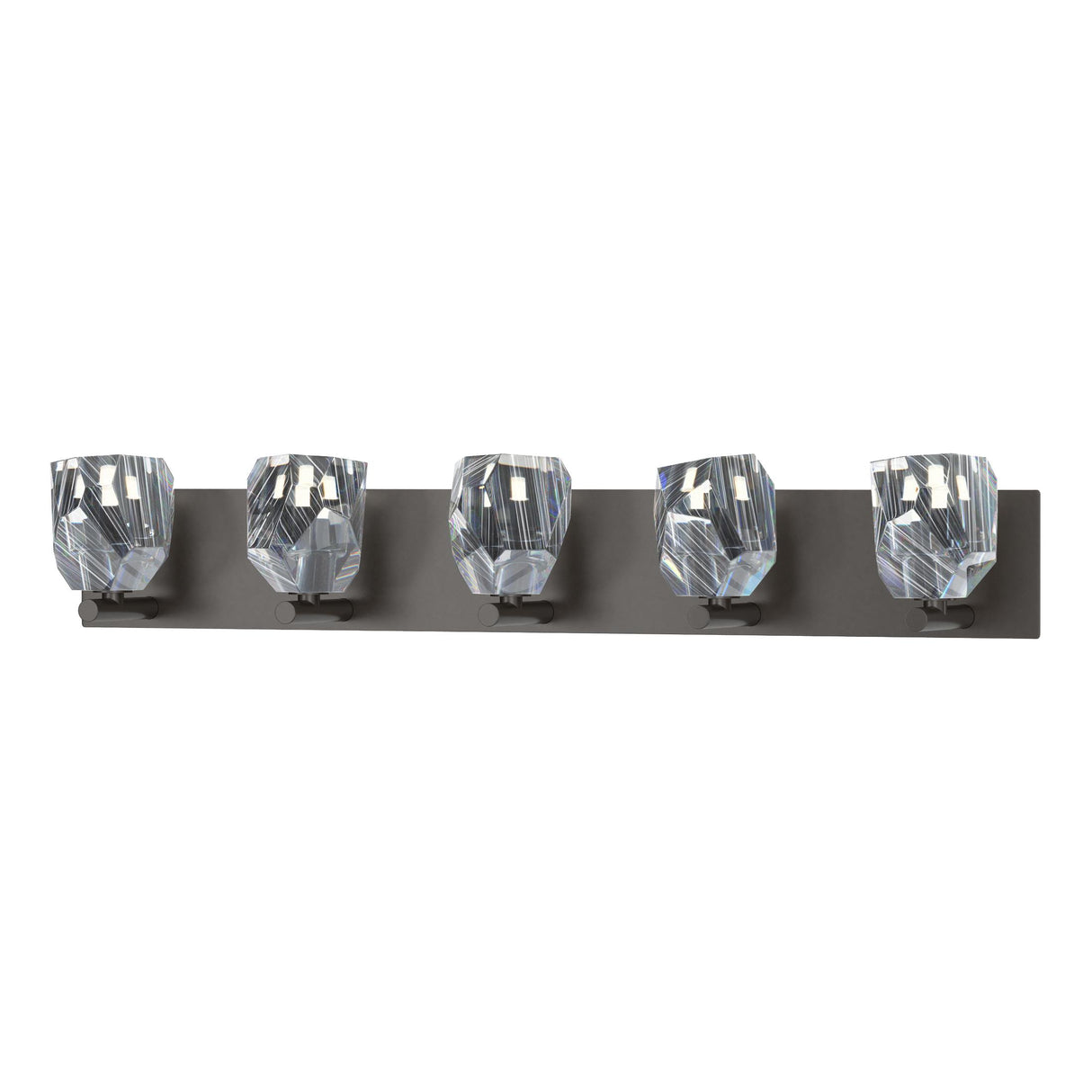 Hubbardton Forge 2022 Oil Rubbed Bronze Crystal Gatsby 5-Light Bath Sconce