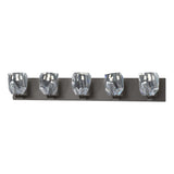 Hubbardton Forge 2022 Oil Rubbed Bronze Crystal Gatsby 5-Light Bath Sconce