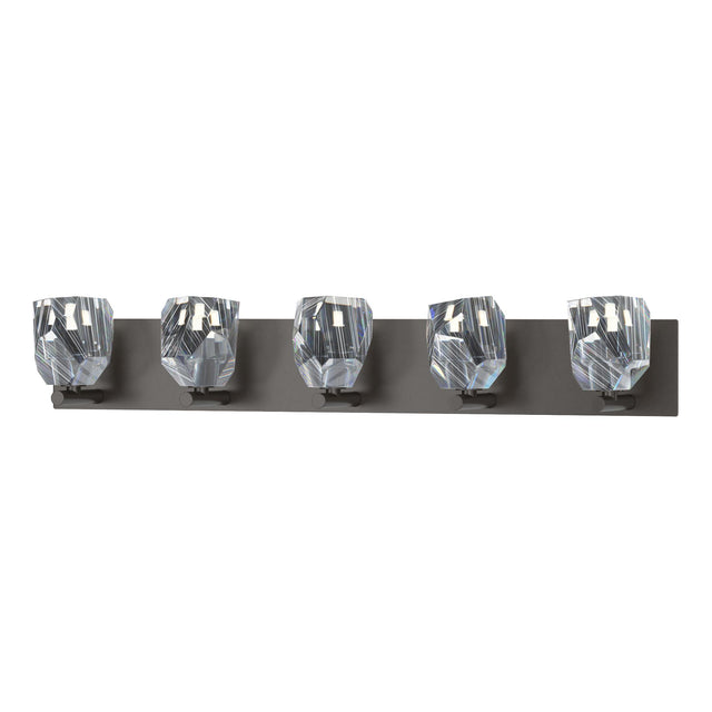 Hubbardton Forge 2022 Oil Rubbed Bronze Crystal Gatsby 5-Light Bath Sconce