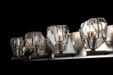 Hubbardton Forge 2022 Vintage Platinum Crystal Gatsby 5-Light Bath Sconce