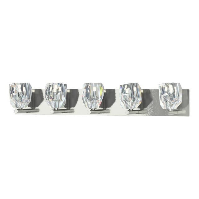 Hubbardton Forge 2022 Sterling Crystal Gatsby 5-Light Bath Sconce