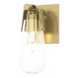 Hubbardton Forge 2022 Modern Brass Clear Glass (ZM) Eos 1-Light Bath Sconce