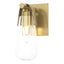 Hubbardton Forge 2022 Modern Brass Clear Glass (ZM) Eos 1-Light Bath Sconce