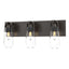 Hubbardton Forge 2022 Oil Rubbed Bronze Clear Glass (ZM) Eos 3-Light Bath Sconce