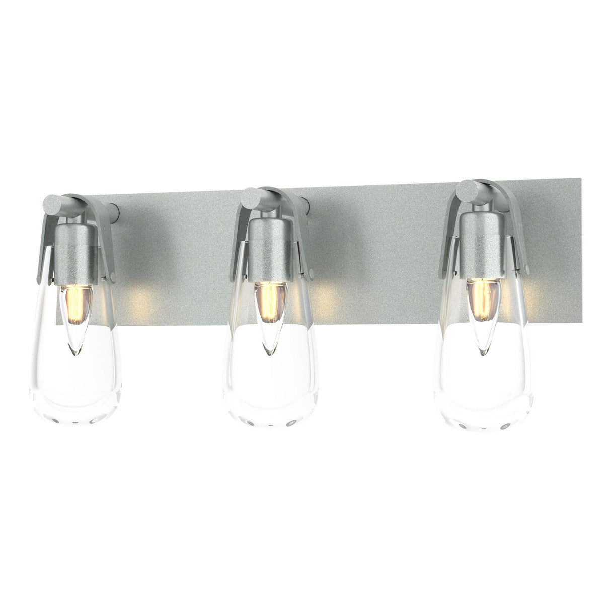 Hubbardton Forge 2022 Vintage Platinum Clear Glass (ZM) Eos 3-Light Bath Sconce