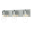 Hubbardton Forge 2022 Vintage Platinum Clear Glass (ZM) Eos 3-Light Bath Sconce