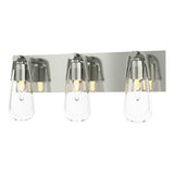 Hubbardton Forge 2022 Sterling Clear Glass (ZM) Eos 3-Light Bath Sconce