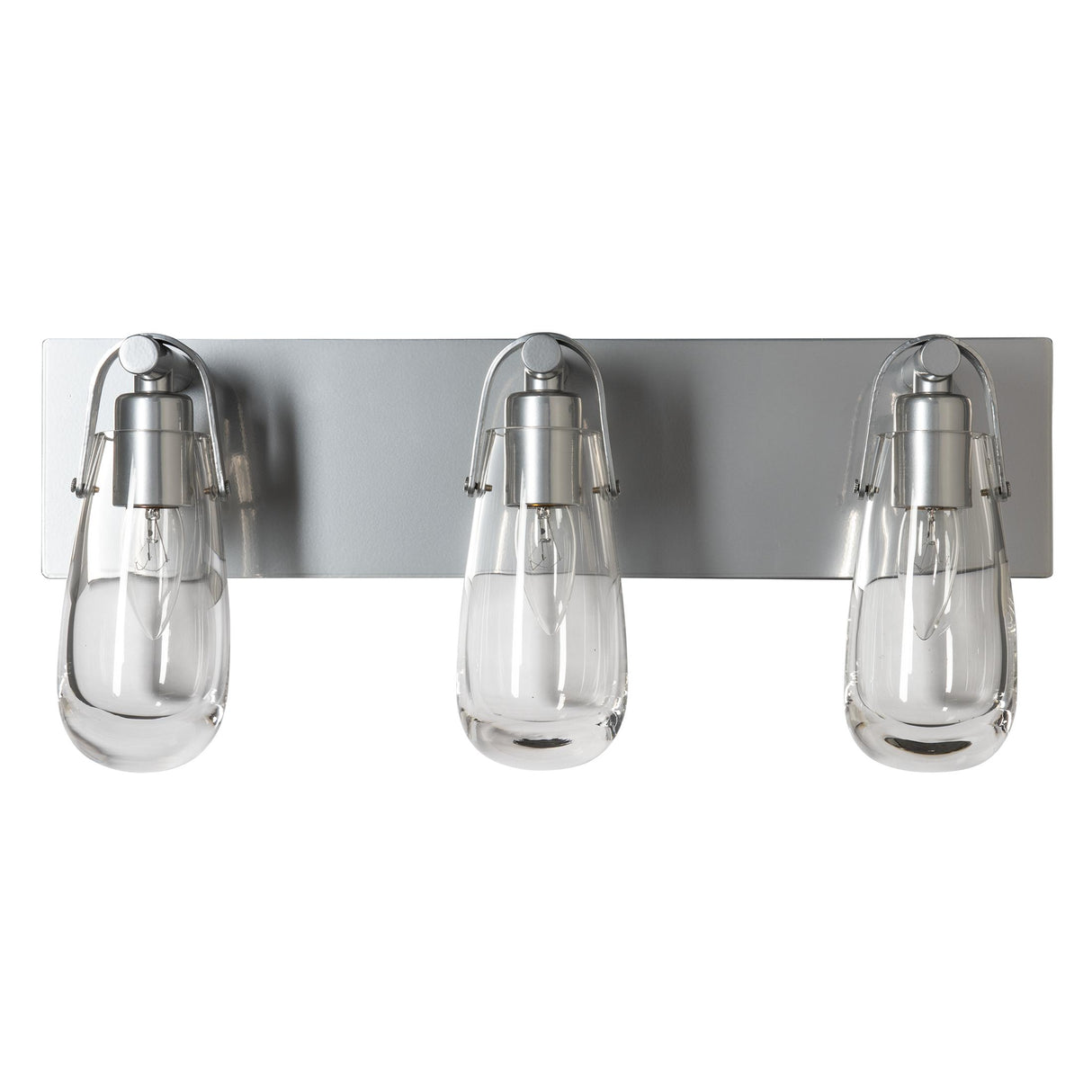 Hubbardton Forge 2022 Sterling Clear Glass (ZM) Eos 3-Light Bath Sconce