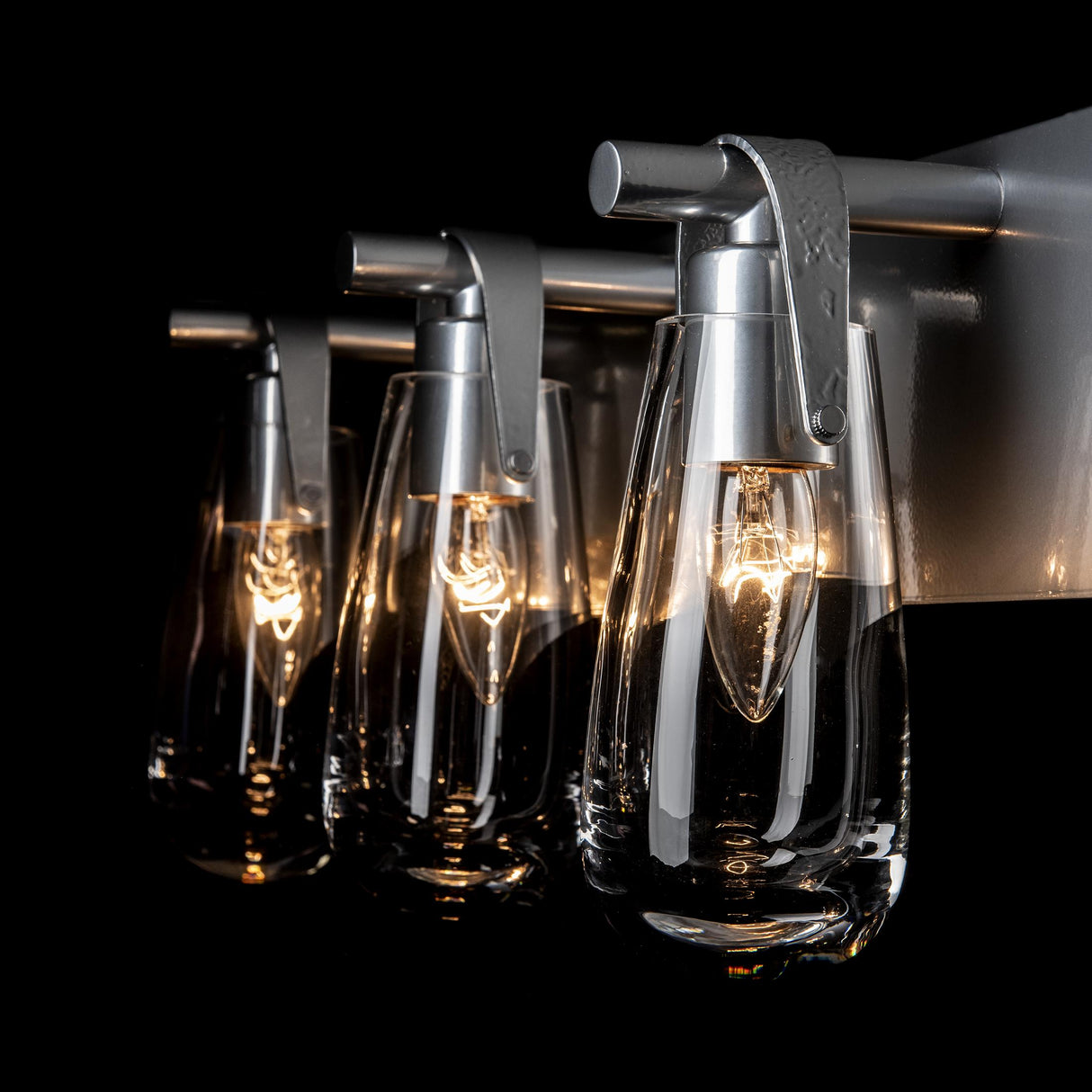 Hubbardton Forge 2022 Sterling Clear Glass (ZM) Eos 3-Light Bath Sconce