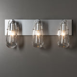 Hubbardton Forge 2022 Sterling Clear Glass (ZM) Eos 3-Light Bath Sconce