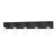 Hubbardton Forge 2022 Black Clear Glass (ZM) Eos 5-Light Bath Sconce