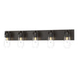 Hubbardton Forge 2022 Oil Rubbed Bronze Clear Glass (ZM) Eos 5-Light Bath Sconce