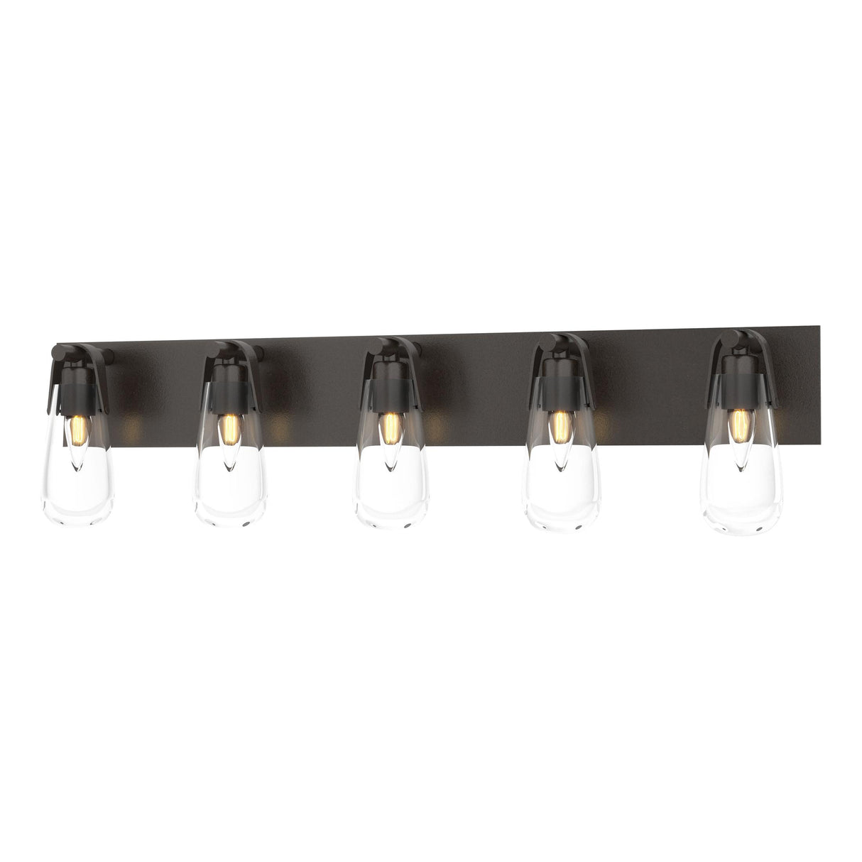 Hubbardton Forge 2022 Oil Rubbed Bronze Clear Glass (ZM) Eos 5-Light Bath Sconce
