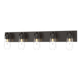 Hubbardton Forge 2022 Oil Rubbed Bronze Clear Glass (ZM) Eos 5-Light Bath Sconce