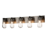 Hubbardton Forge 2022 Oil Rubbed Bronze Clear Glass (ZM) Eos 5-Light Bath Sconce
