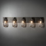 Hubbardton Forge 2022 Oil Rubbed Bronze Clear Glass (ZM) Eos 5-Light Bath Sconce