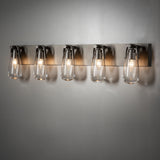 Hubbardton Forge 2022 Oil Rubbed Bronze Clear Glass (ZM) Eos 5-Light Bath Sconce