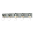 Hubbardton Forge 2022 Vintage Platinum Clear Glass (ZM) Eos 5-Light Bath Sconce