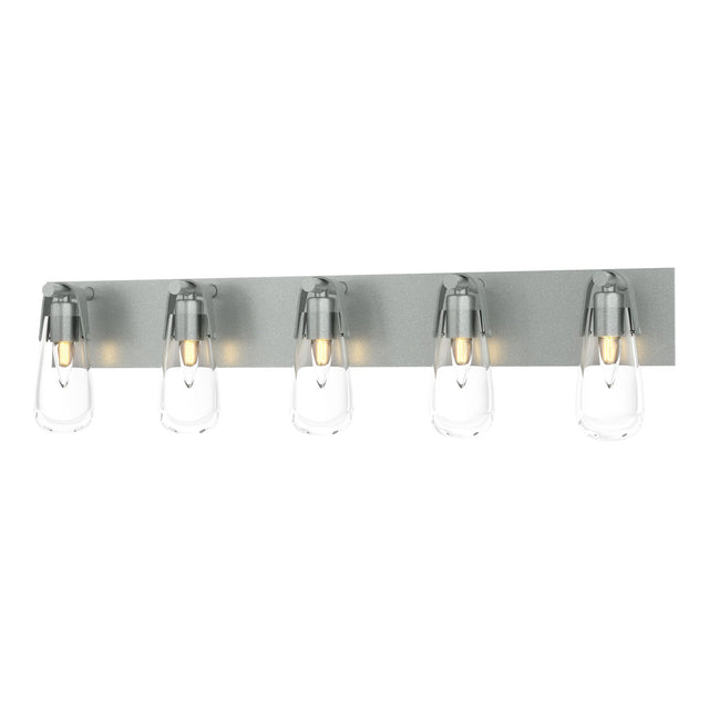 Hubbardton Forge 2022 Vintage Platinum Clear Glass (ZM) Eos 5-Light Bath Sconce