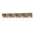 Hubbardton Forge 2022 Soft Gold Clear Glass (ZM) Eos 5-Light Bath Sconce