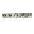 Hubbardton Forge 2022 Sterling Clear Glass (ZM) Eos 5-Light Bath Sconce