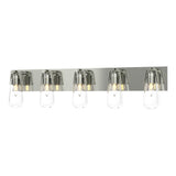 Hubbardton Forge 2022 Sterling Clear Glass (ZM) Eos 5-Light Bath Sconce