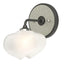 Hubbardton Forge 2022 Black Sterling Frosted Glass (FD) Ume 1-Light Curved Arm Bath Sconce
