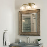 Hubbardton Forge 2022 Modern Brass Modern Brass Frosted Glass (FD) Ume 3-Light Curved Arm Bath Sconce