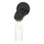 Hubbardton Forge 2022 Black Clear Glass (ZM) Bow 1-Light Bath Sconce