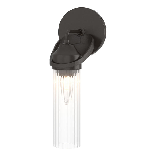 Hubbardton Forge 2022 Oil Rubbed Bronze Clear Glass (ZM) Bow 1-Light Bath Sconce