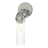 Hubbardton Forge 2022 Sterling Clear Glass (ZM) Bow 1-Light Bath Sconce