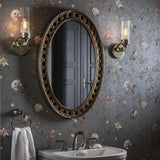 Hubbardton Forge 2022 Modern Brass Clear Glass (ZM) Bow 1-Light Bath Sconce