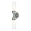 Hubbardton Forge 2022 Vintage Platinum Clear Glass (ZM) Bow 2-Light Bath Sconce