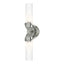 Hubbardton Forge 2022 Sterling Clear Glass (ZM) Bow 2-Light Bath Sconce