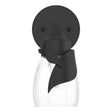 Hubbardton Forge 2022 Black Water Glass (LL) Lapas 1-Light Bath Sconce