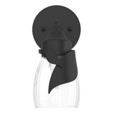 Hubbardton Forge 2022 Black Water Glass (LL) Lapas 1-Light Bath Sconce