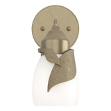 Hubbardton Forge 2022 Soft Gold Opal Glass (GG) Lapas 1-Light Bath Sconce