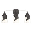 Hubbardton Forge 2022 Oil Rubbed Bronze Opal Glass (GG) Lapas 3-Light Bath Sconce