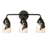 Hubbardton Forge 2022 Oil Rubbed Bronze Opal Glass (GG) Lapas 3-Light Bath Sconce