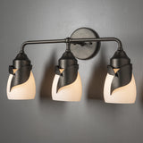 Hubbardton Forge 2022 Oil Rubbed Bronze Opal Glass (GG) Lapas 3-Light Bath Sconce
