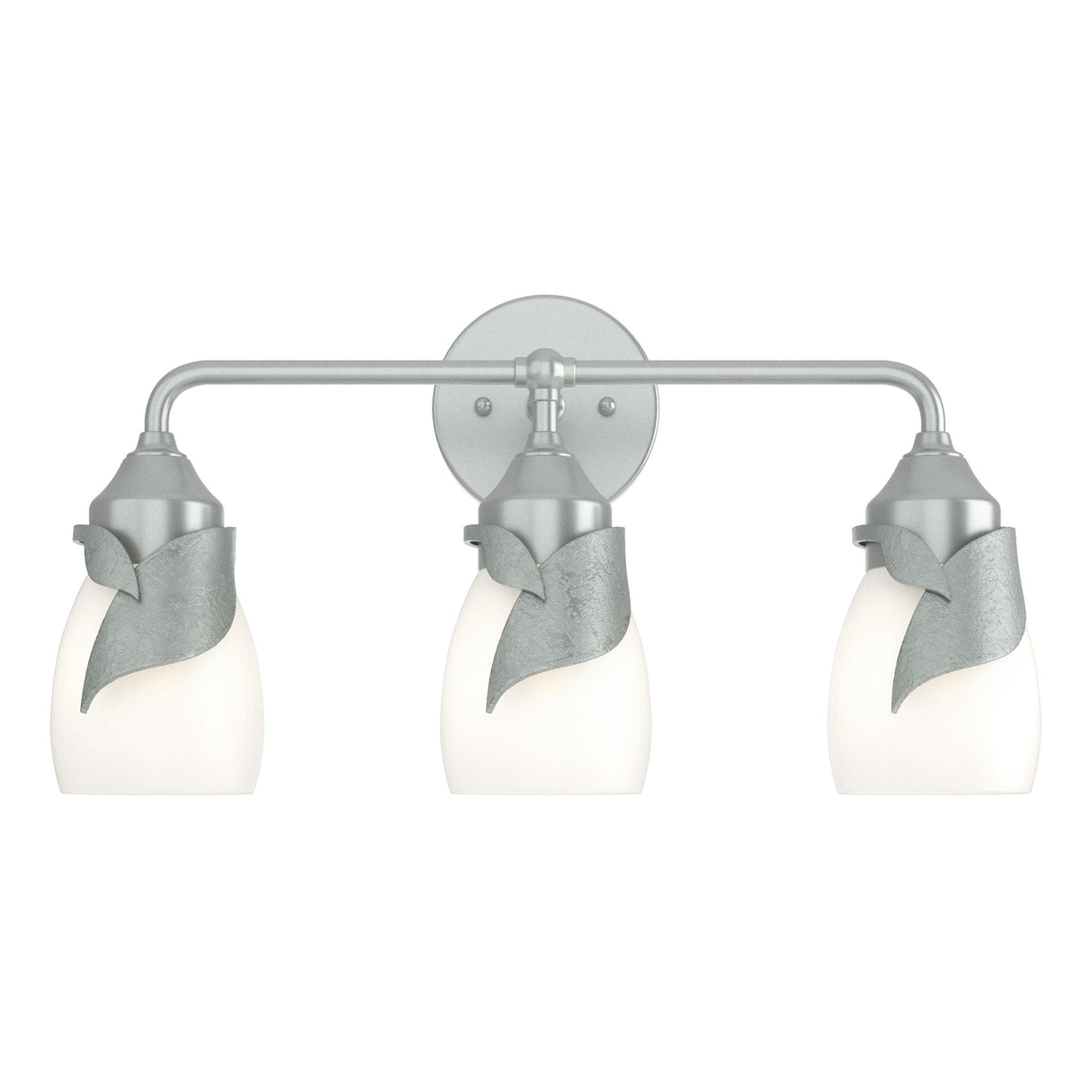 Hubbardton Forge 2022 Vintage Platinum Opal Glass (GG) Lapas 3-Light Bath Sconce