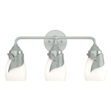 Hubbardton Forge 2022 Vintage Platinum Opal Glass (GG) Lapas 3-Light Bath Sconce