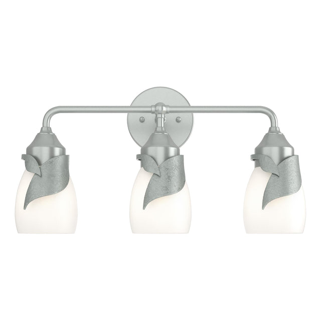 Hubbardton Forge 2022 Vintage Platinum Opal Glass (GG) Lapas 3-Light Bath Sconce