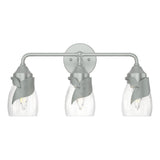 Hubbardton Forge 2022 Vintage Platinum Water Glass (LL) Lapas 3-Light Bath Sconce